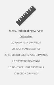 2D 3D Measured Building Surveys Floor Roof Plans Elevations & Section Drawings